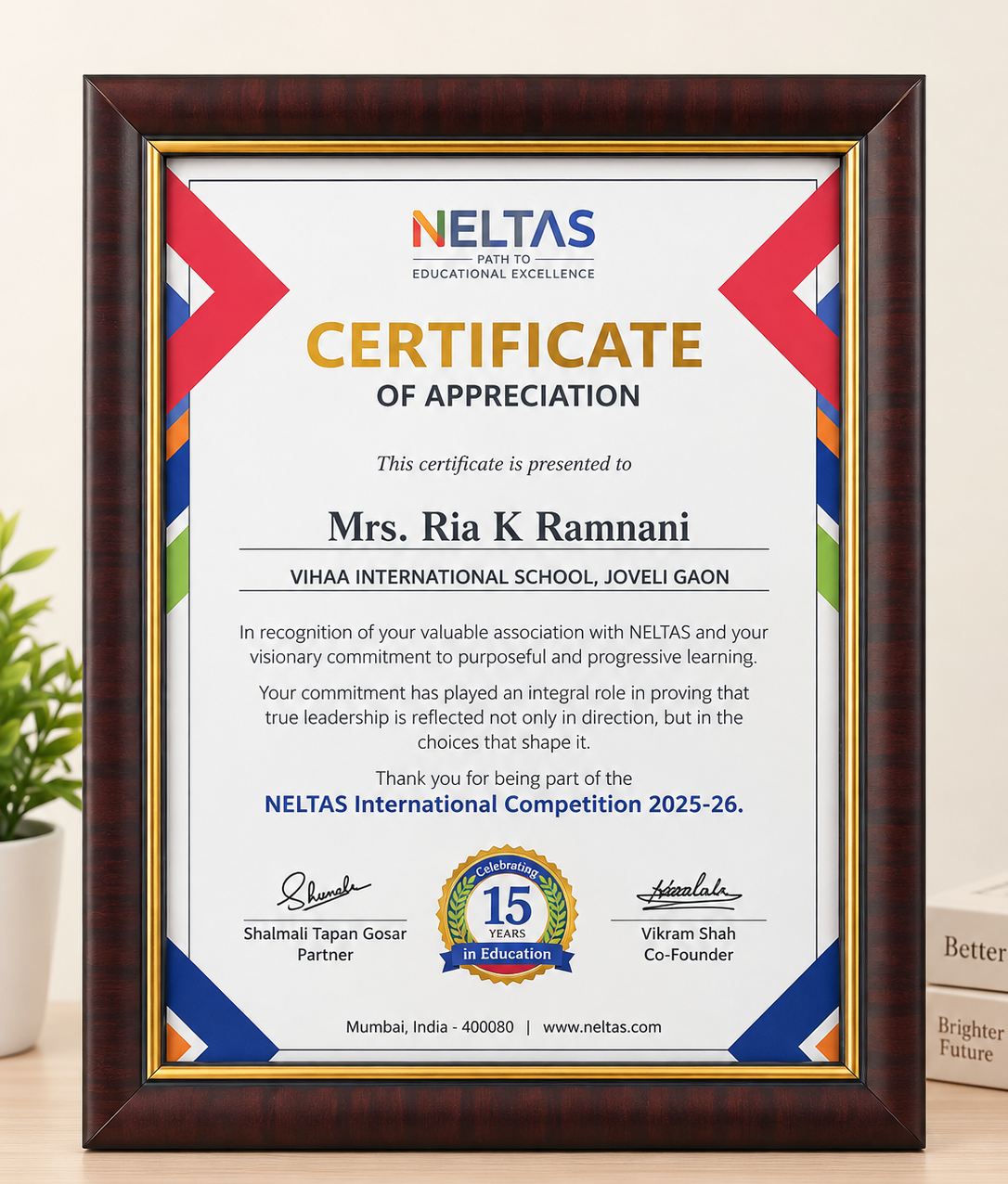NELTAS APPRECIATION 2025-26
